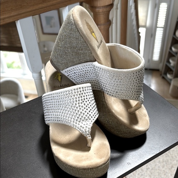 Volatile Shoes - Volatile High Wedge Thong In Box 6.5 M